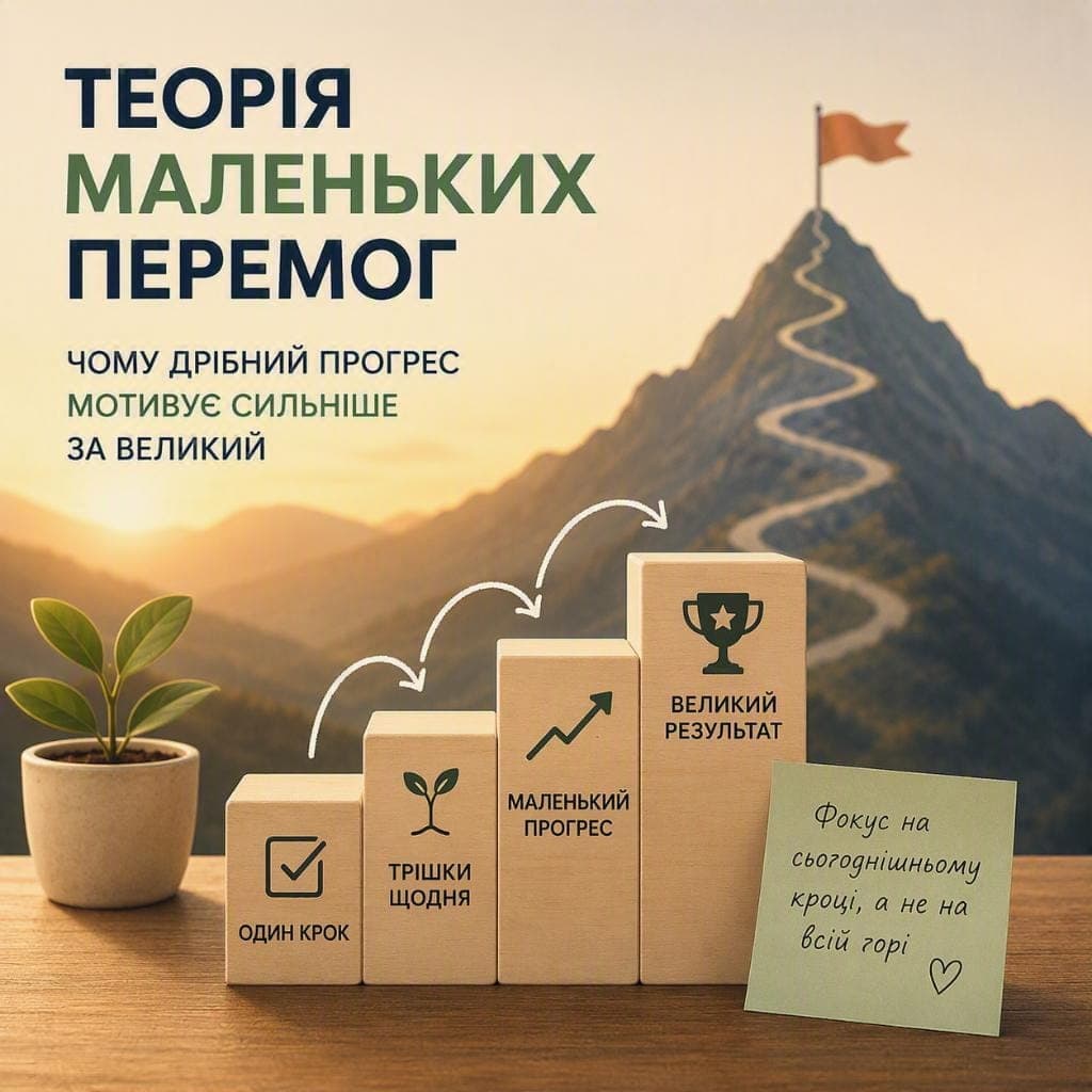 Теорія маленьких перемог: чому дрібний прогрес мотивує сильніше за великий