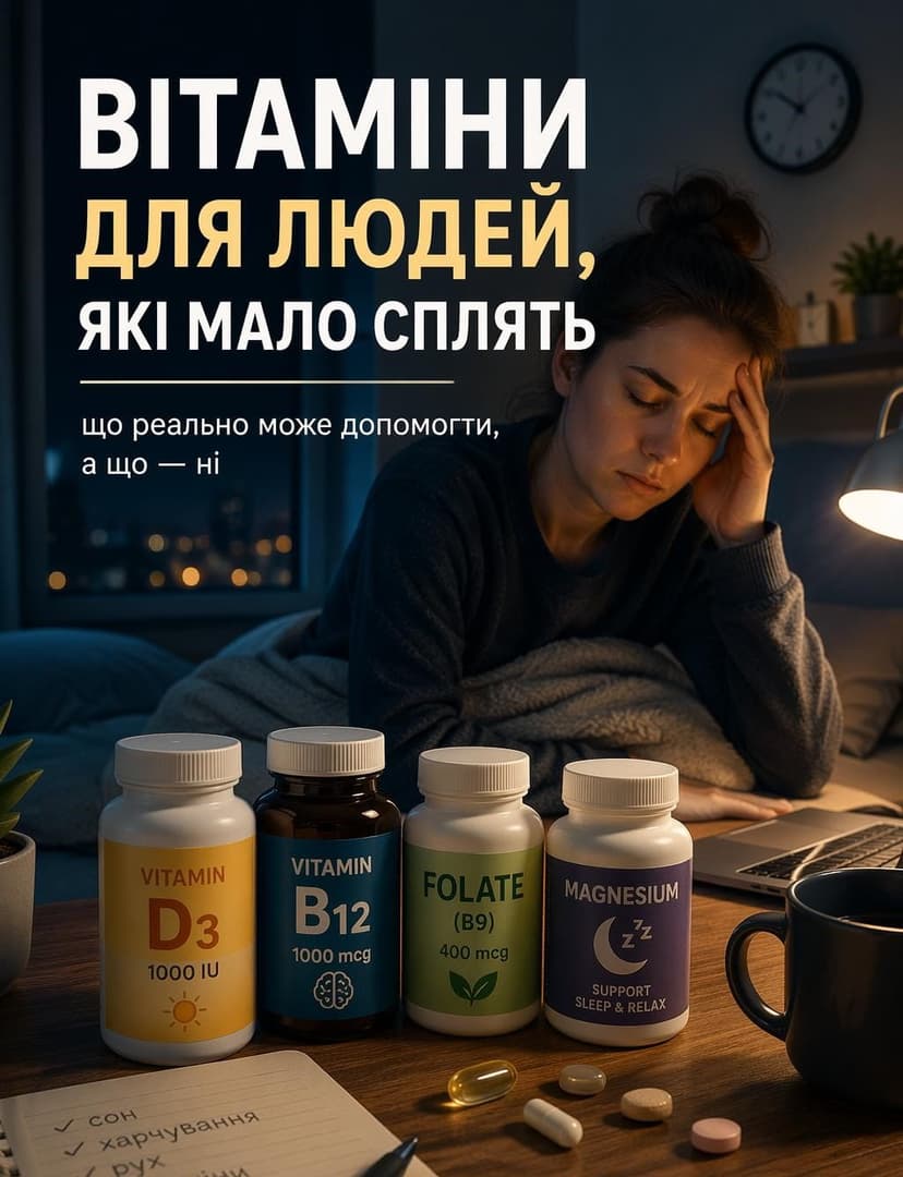 Вітаміни для людей, які мало сплять