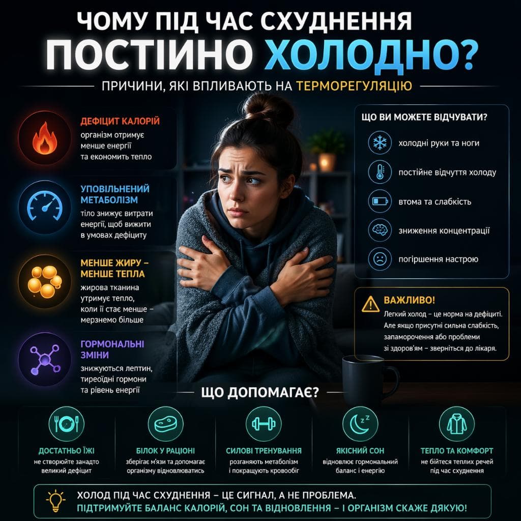 Чому під час схуднення постійно холодно?