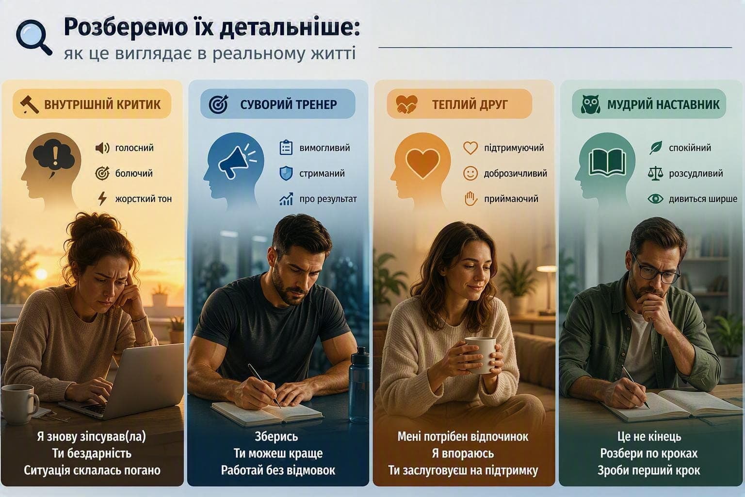 Розбір 4 типів внутрішнього голосу