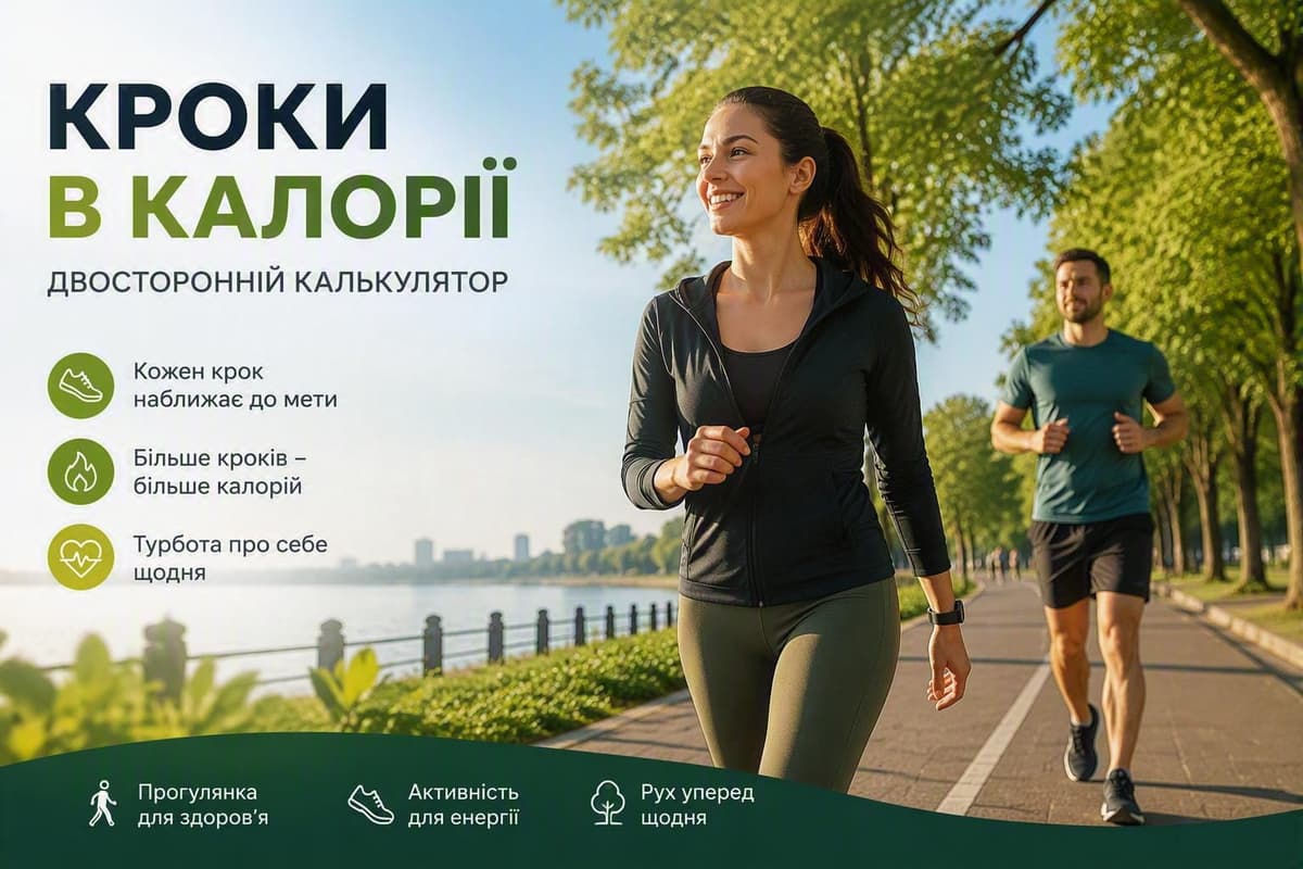Калькулятор кроки в калорії