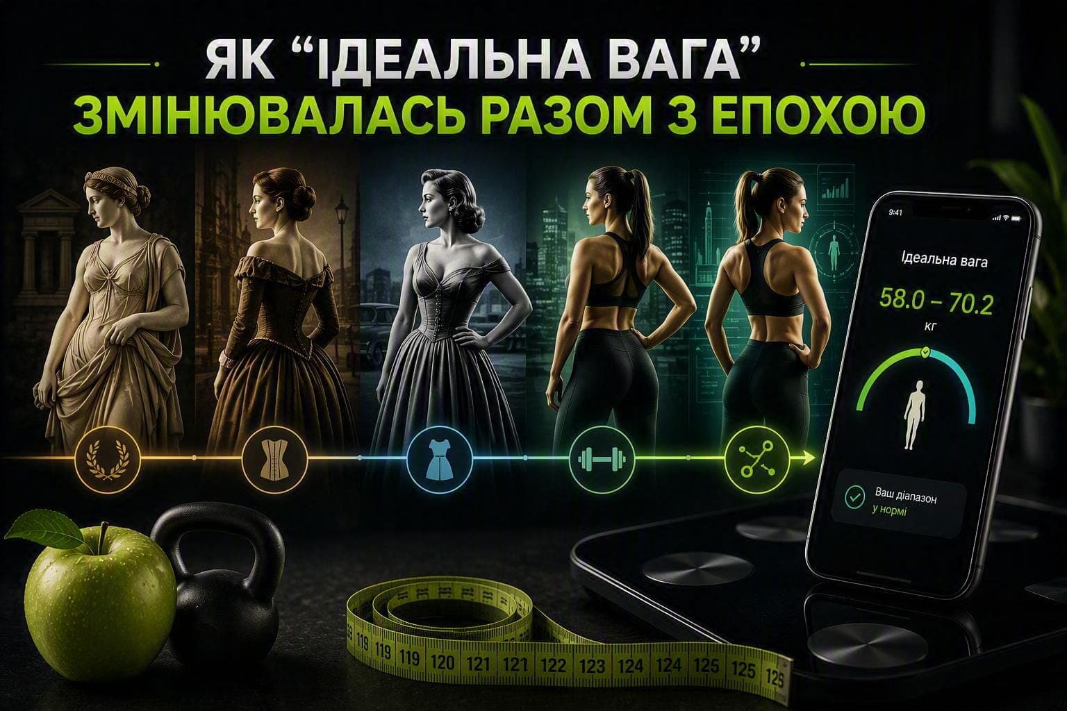 ІДеальна вага в різні епохи