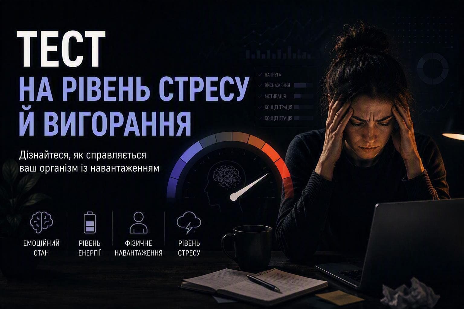 Калькулятор тест на вигорання та рівень стресу