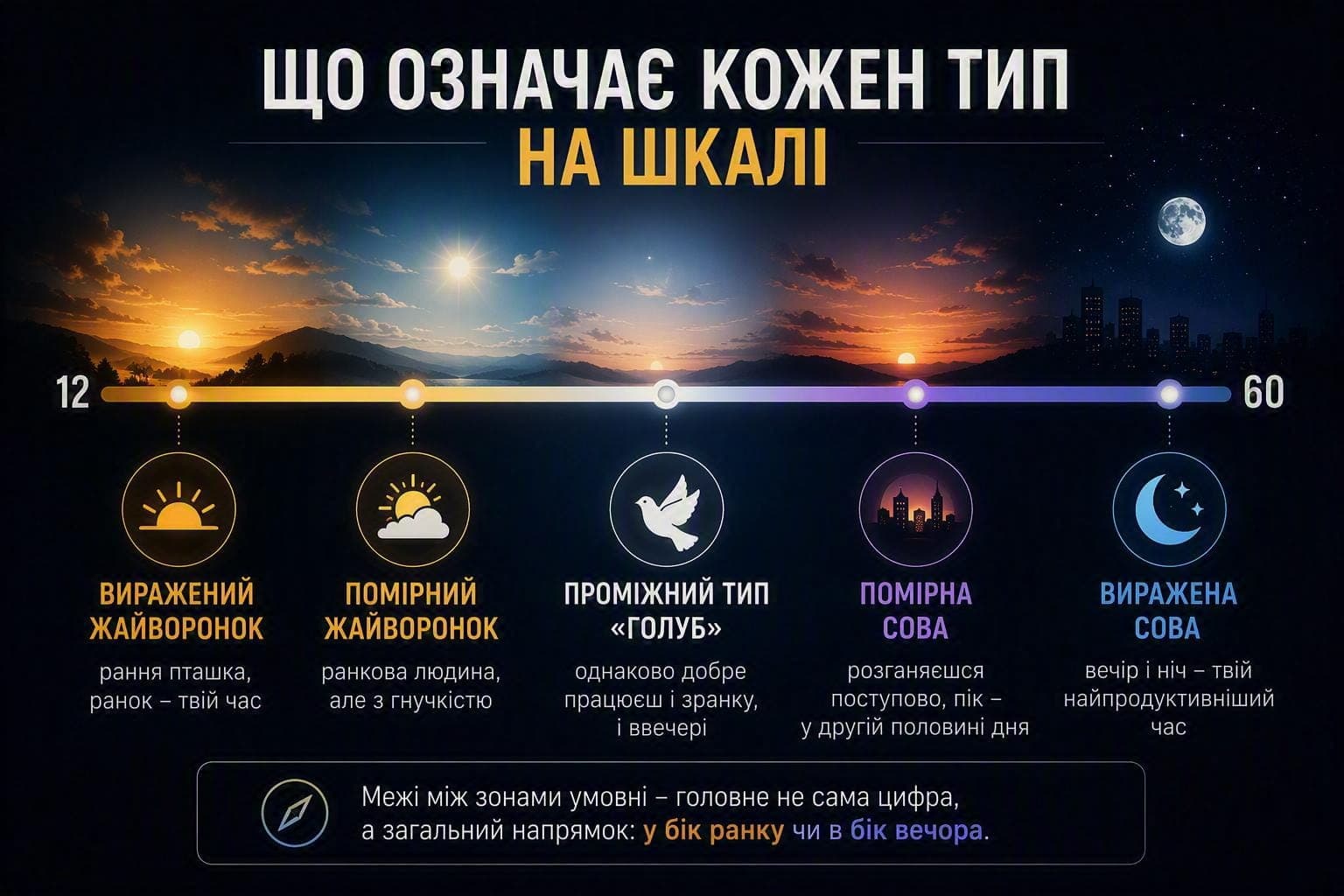 Тест на хронотип: жайворонок чи сова