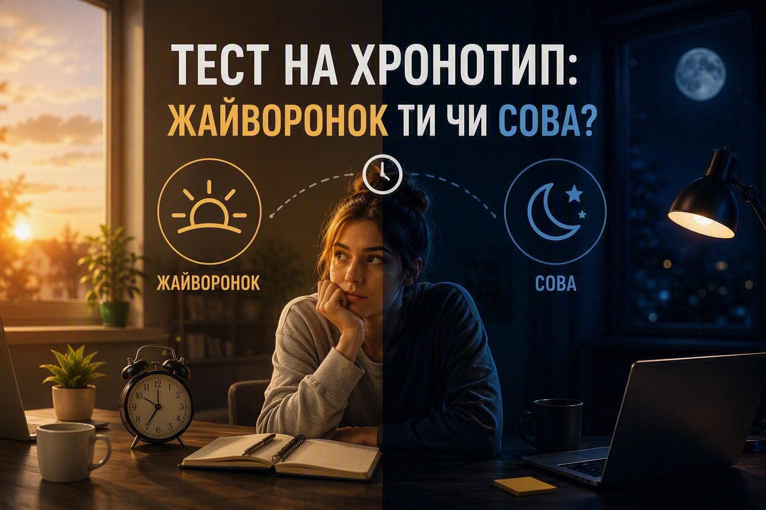 Тест на хронотип: жайворонок чи сова