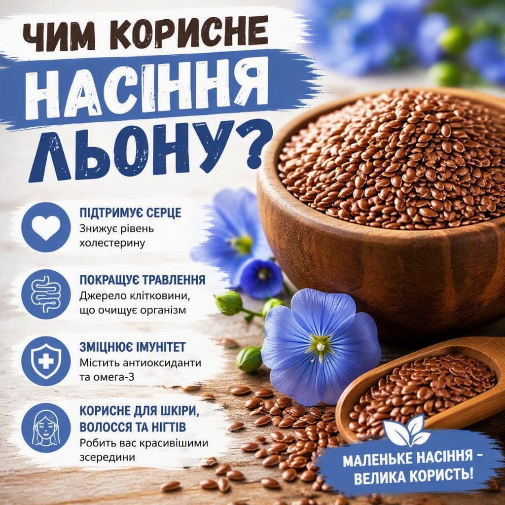 Чим корисне насіння льону?