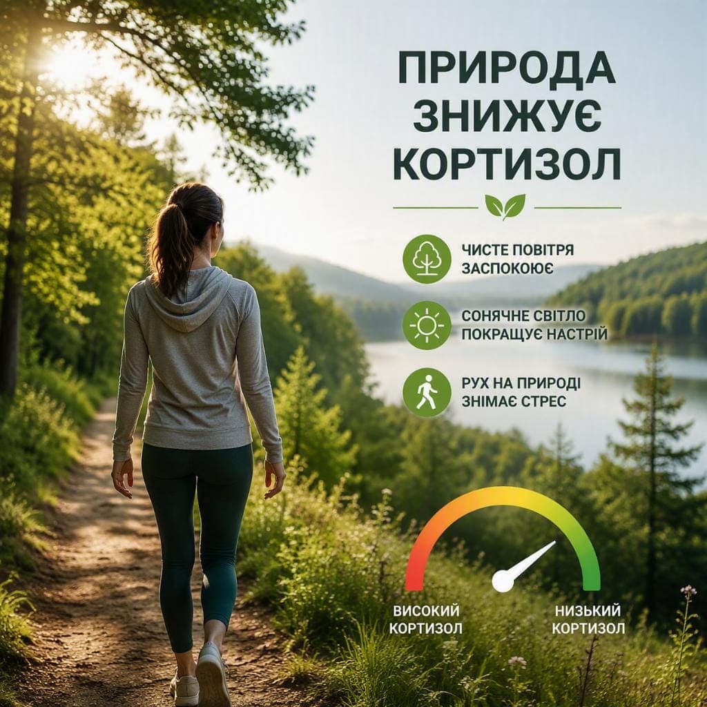 Природа, прогулянки і зниження кортизолу