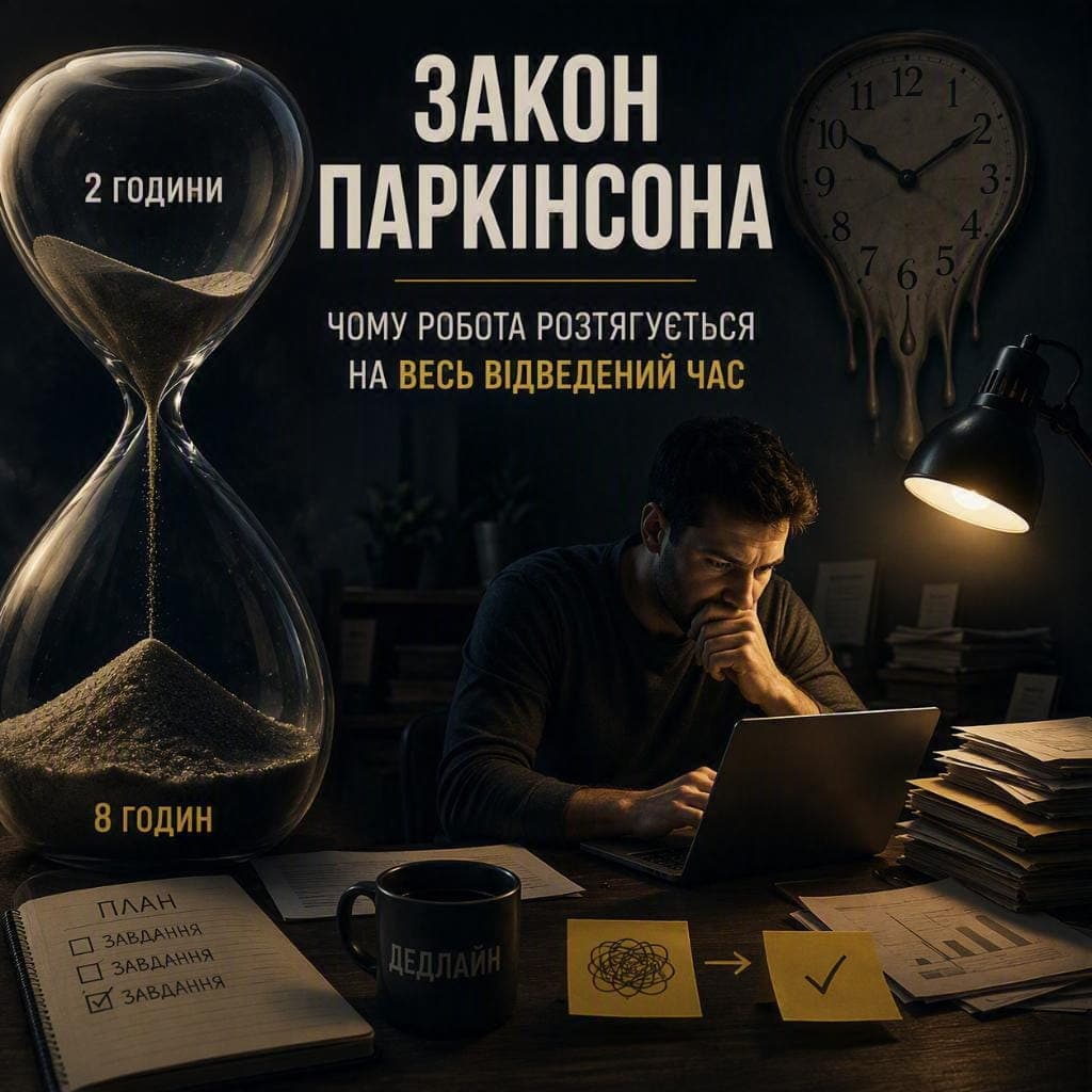 Закон Паркінсона: чому робота розтягується на весь відведений час