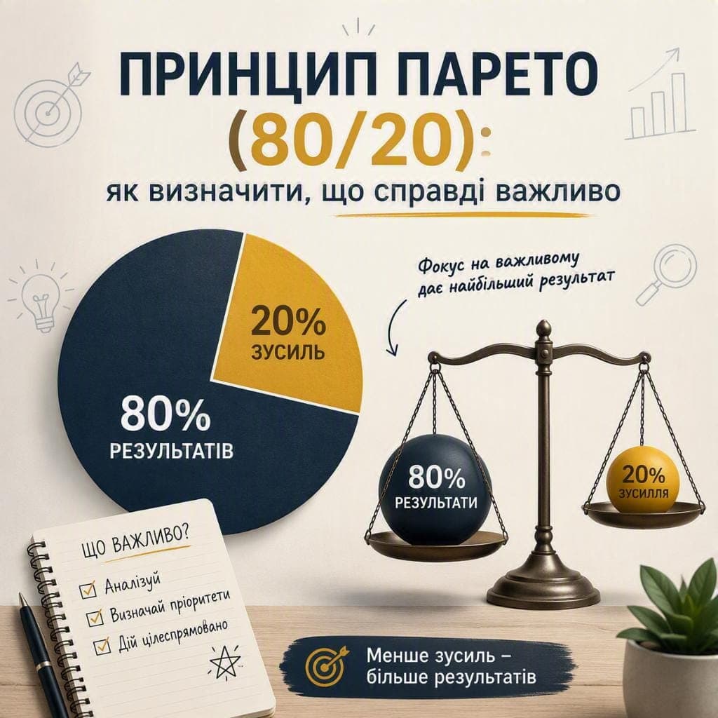 Принцип Парето (80/20): як визначити, що справді важливо