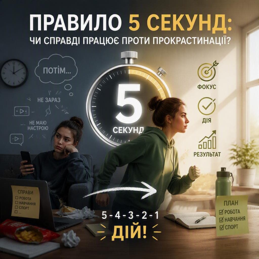 Правило 5 секунд: чи справді працює проти прокрастинації