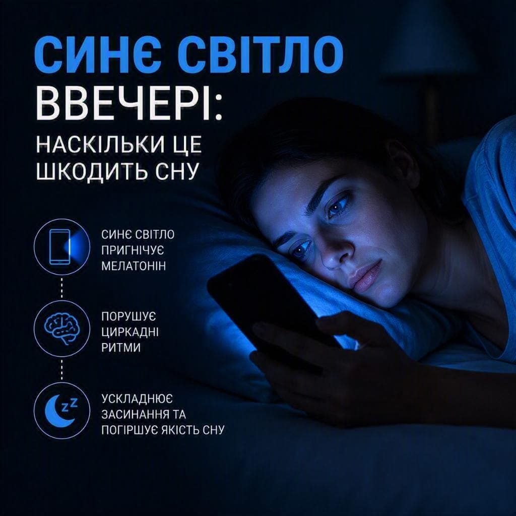 Синє світло ввечері: наскільки це шкодить сну