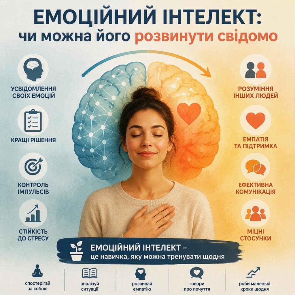 Емоційний інтелект: чи можна його розвинути свідомо