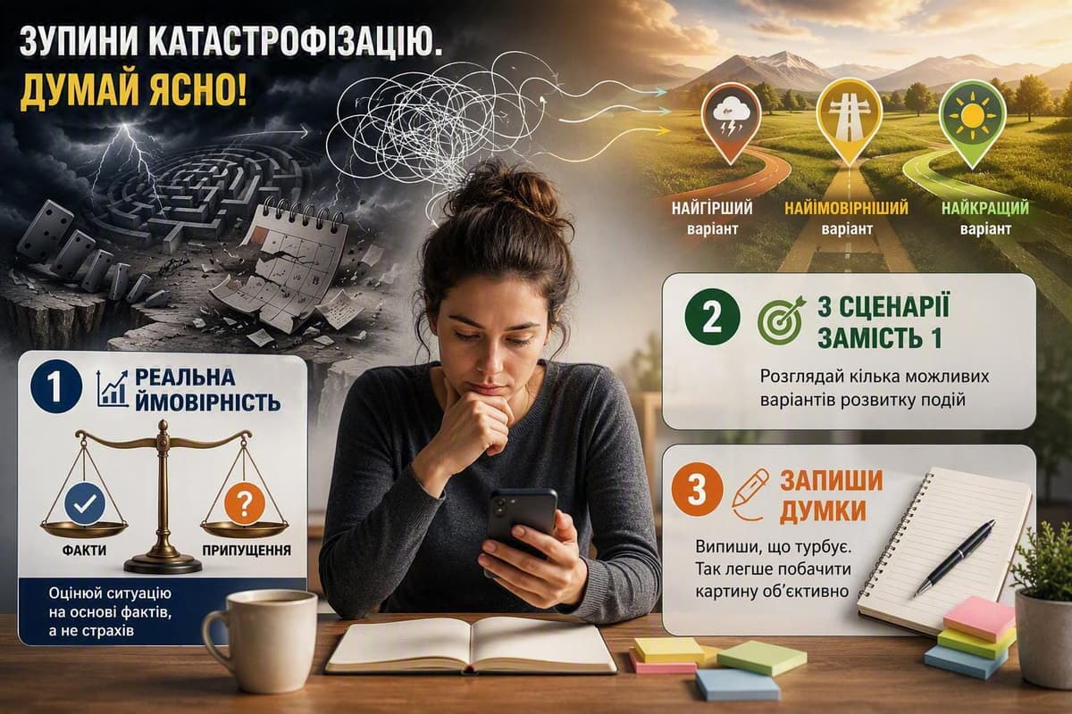 Практичні техніки: як розкатастрофізувати думку