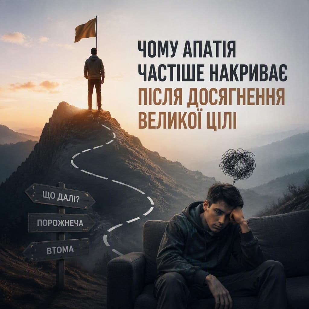 Чому апатія частіше накриває після досягнення великої цілі