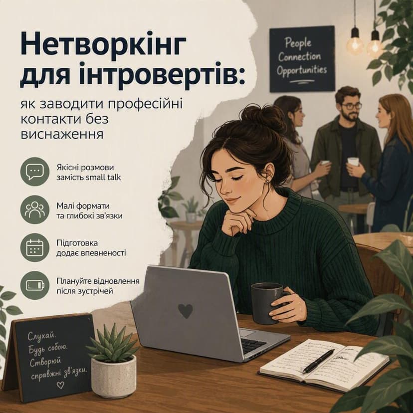 Нетворкінг для інтровертів: як заводити професійні контакти без виснаження