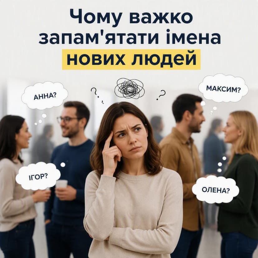 Чому важко запам'ятати імена нових людей