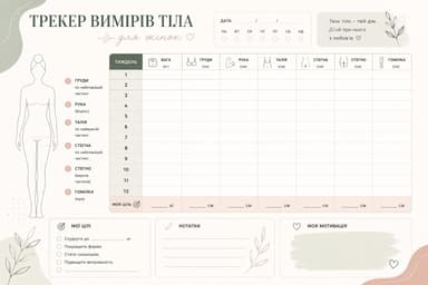Прев’ю трекера вимірів тіла