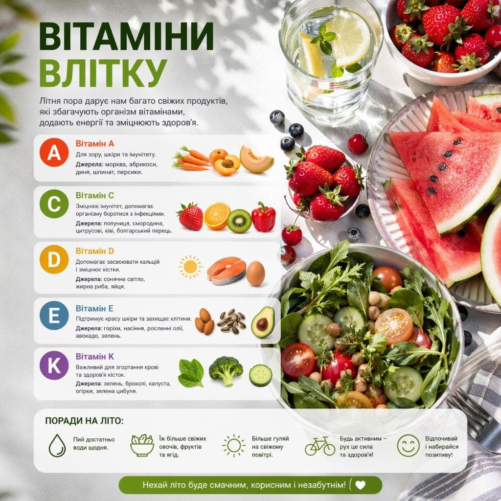 Дефіцит вітамінів влітку