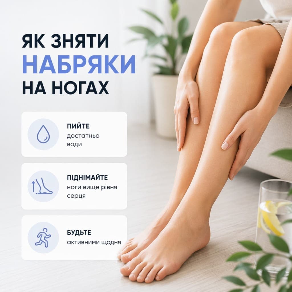 Як зняти набряки на ногах