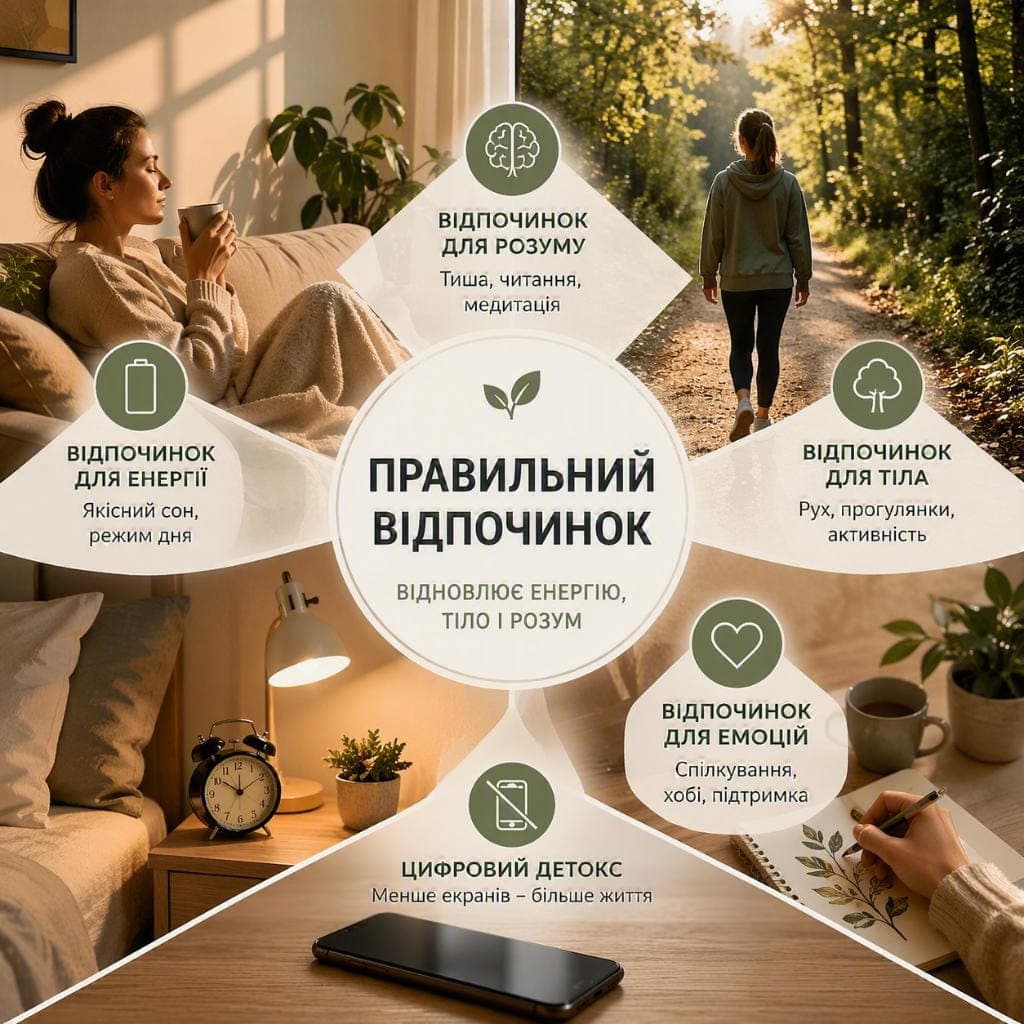 Як правильно відпочивати, щоб відновлюватися