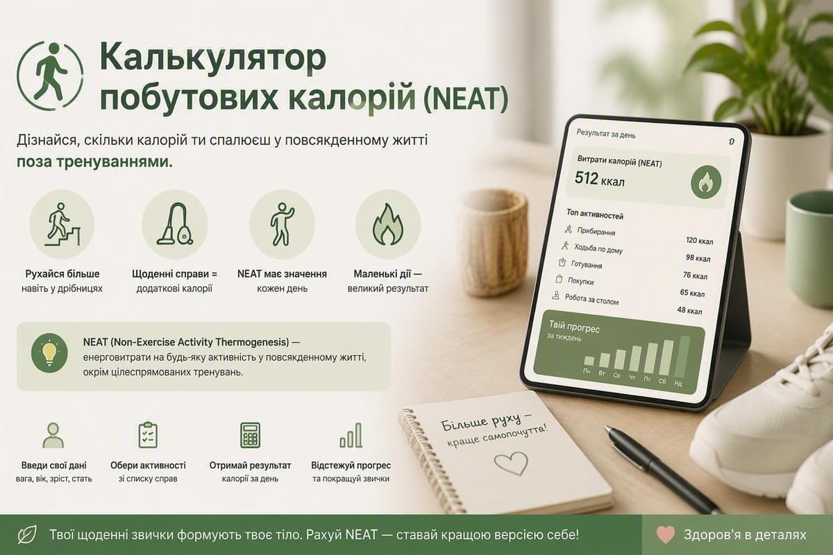 Побутова активність і калорії
